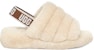 (W) UGG Fluff Yeah Slide 'Natural' - Selesa dan Bergaya 1095119-NAT
