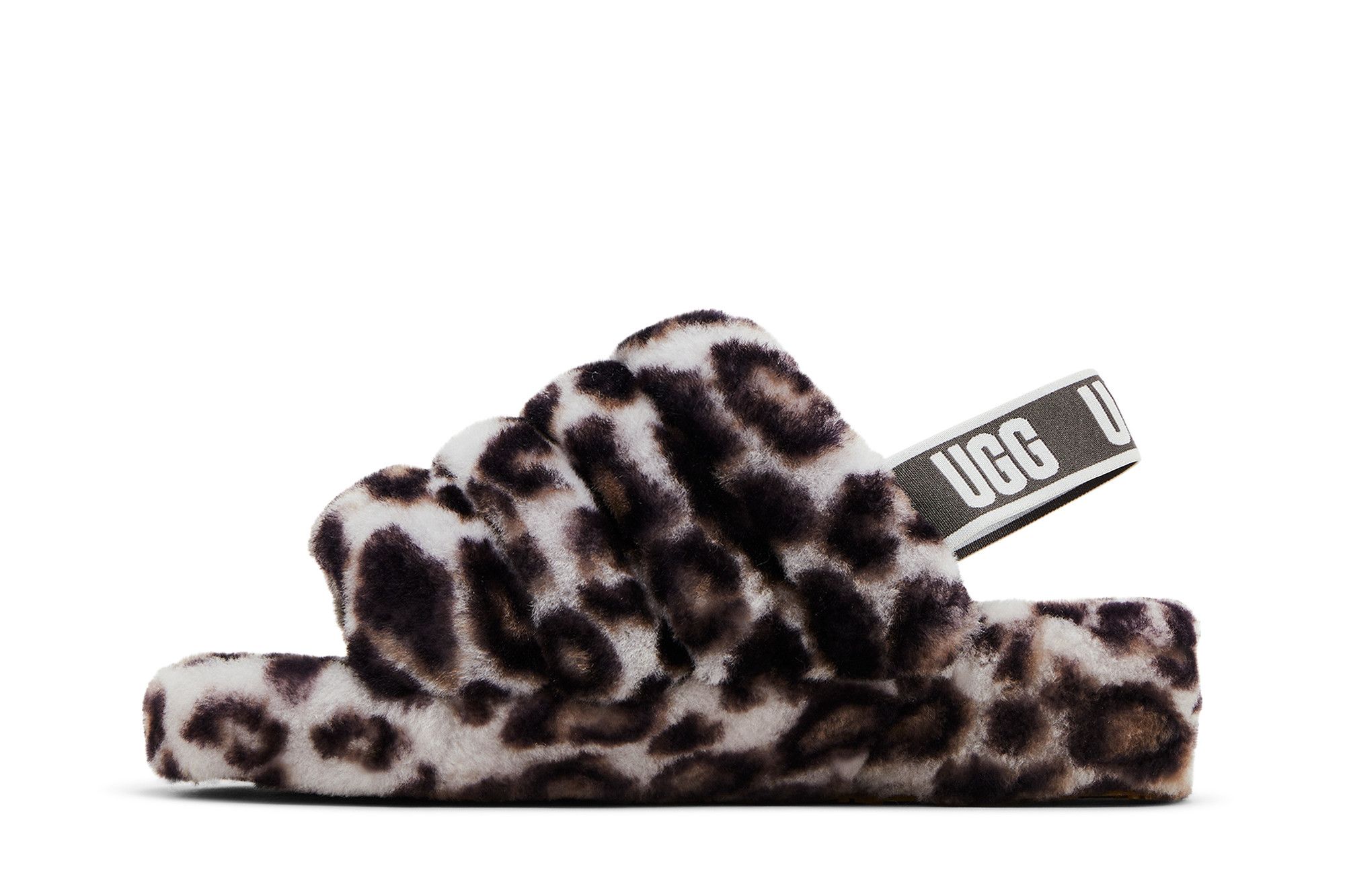 Lookbook (W) UGG フラッフ イヤー スライド (パンサー柄グレー) 1120903-SYGR