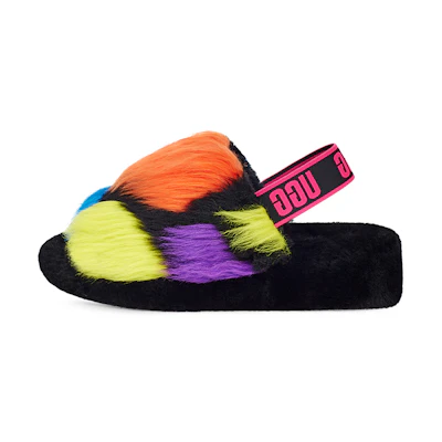 (W) UGG Fluff Yeah Slide 'Party Spots'