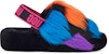 (W) UGG Fluff Yeah Slide 'Party Spots' - Selipar Fesyen UGG Fluff Yeah 'Party Spots' 1125006-BLK