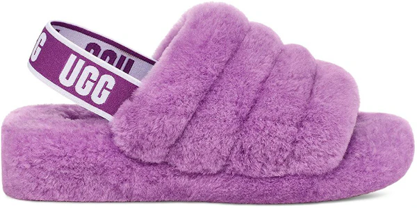 UGG FLUFF YEAH 羊皮毛一體 時尚舒適 毛毛拖鞋 女款 紫色 Order UGG FLUFF YEAH 羊皮毛一體 時尚舒適 毛毛拖鞋 女款 紫色