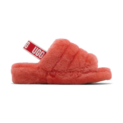 (W) UGG Fluff Yeah Slide 'Red Currant'