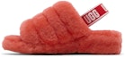 Lookbook (W) UGG Fluff Yeah Slide 'Red Currant' - Sandalia Mujer cómoda roja 1095119-RCRR