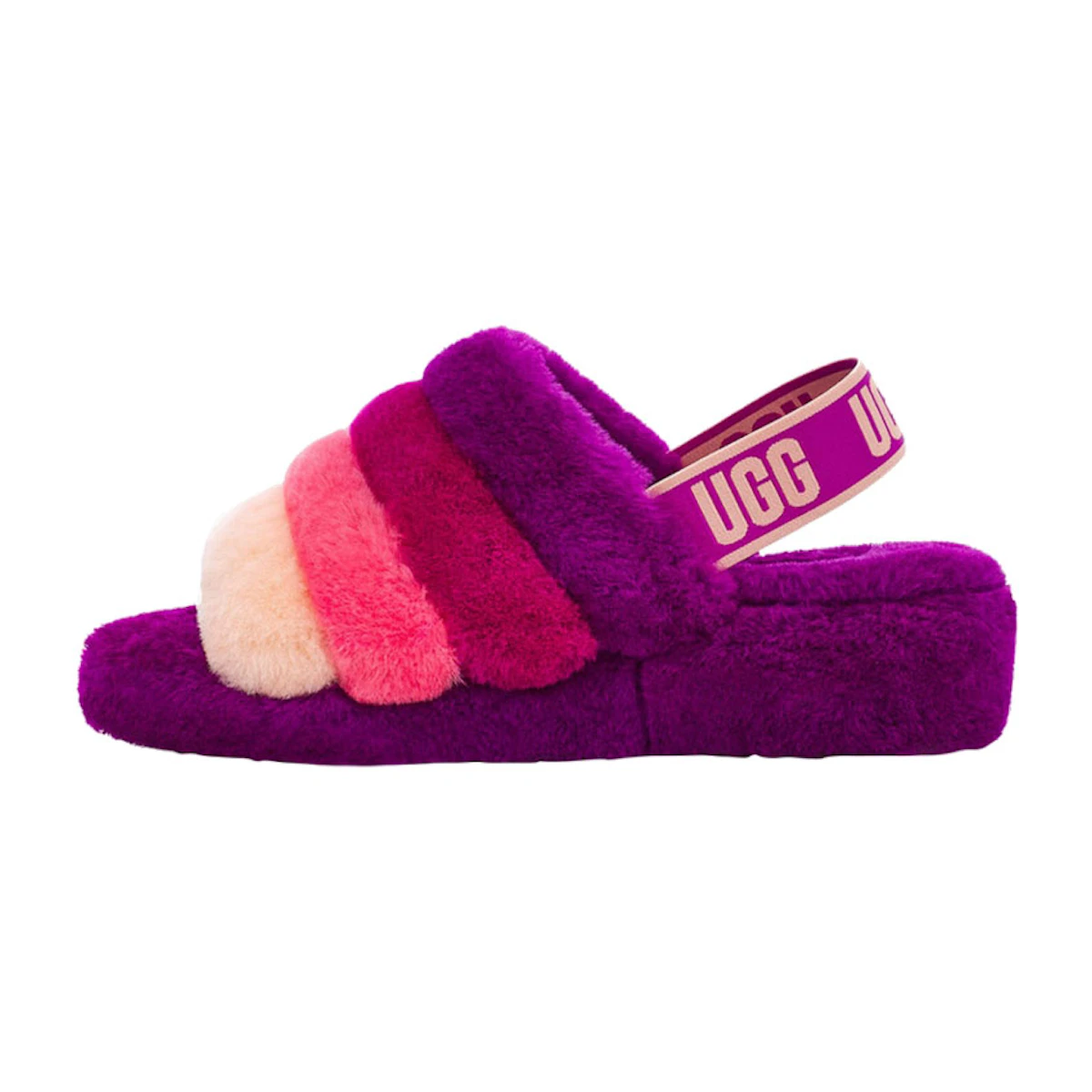 Beli (Women) UGG Fluff Yeah Slide Berrylicious Multi 1097169-BSML