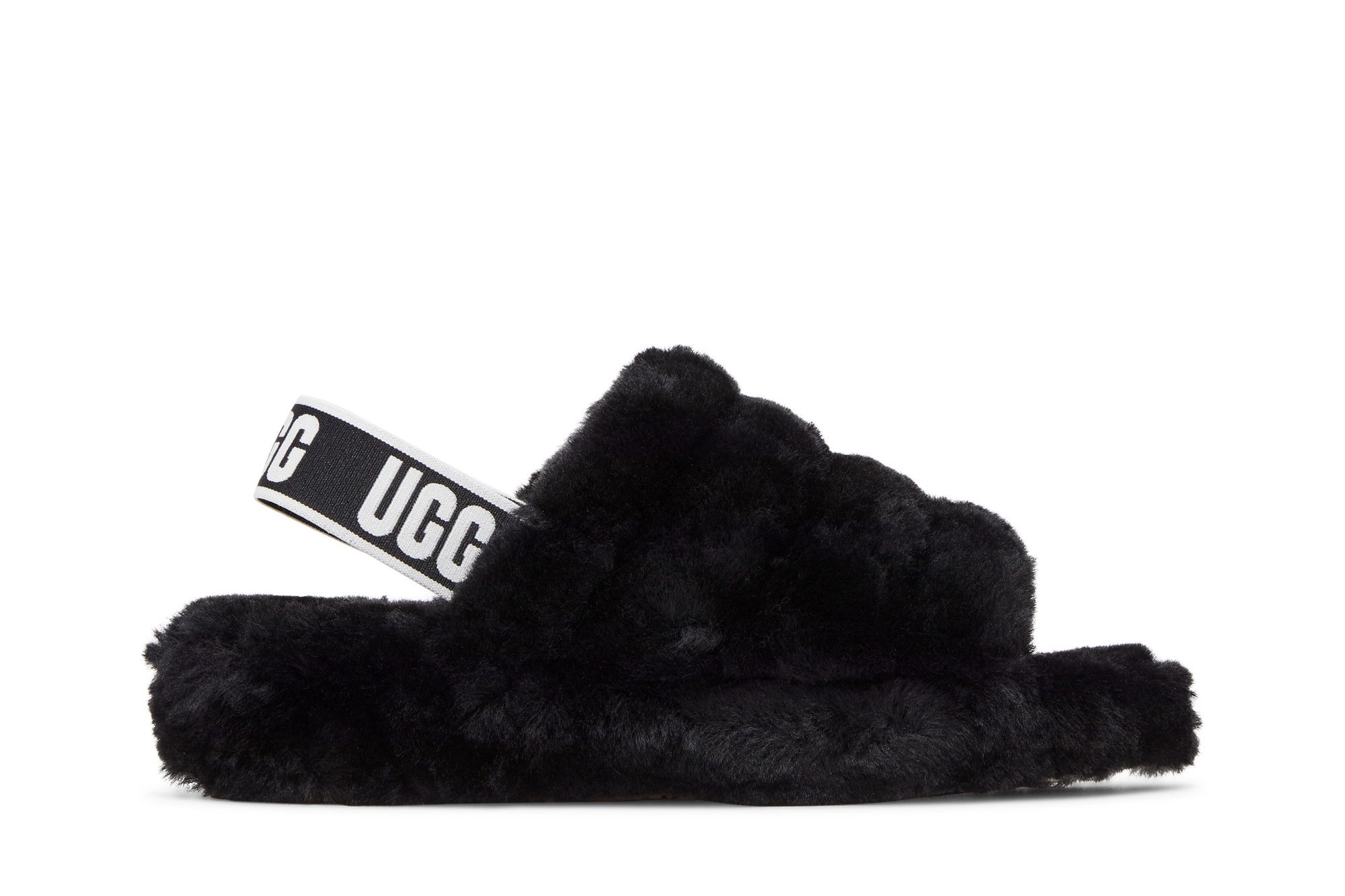 (Women) UGG Fluff Yeah Slide Black 1095119-BLK