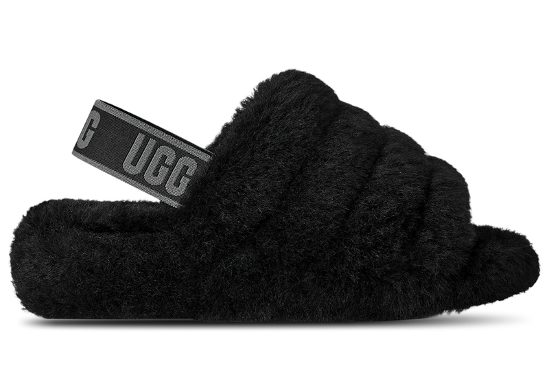 (Women) UGG Fluff Yeah Slide Black Dark Shadow 1095119-BDSD