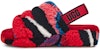 (W) UGG Fluff Yeah Slide Cali Collage Merah 1118164-RED