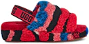 Lookbook (W) UGG Fluff Yeah 凉拖鞋 加州拼贴 红色 1118164-RED