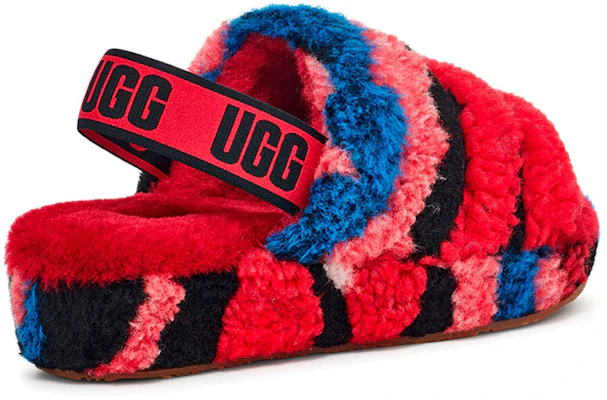 (W) UGG Fluff Yeah 凉拖鞋 加州拼贴 红色 1118164-RED Details for (W) UGG Fluff Yeah 凉拖鞋 加州拼贴 红色 1118164-RED
