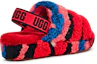 Details for (W) UGG Fluff Yeah 凉拖鞋 加州拼贴 红色 1118164-RED