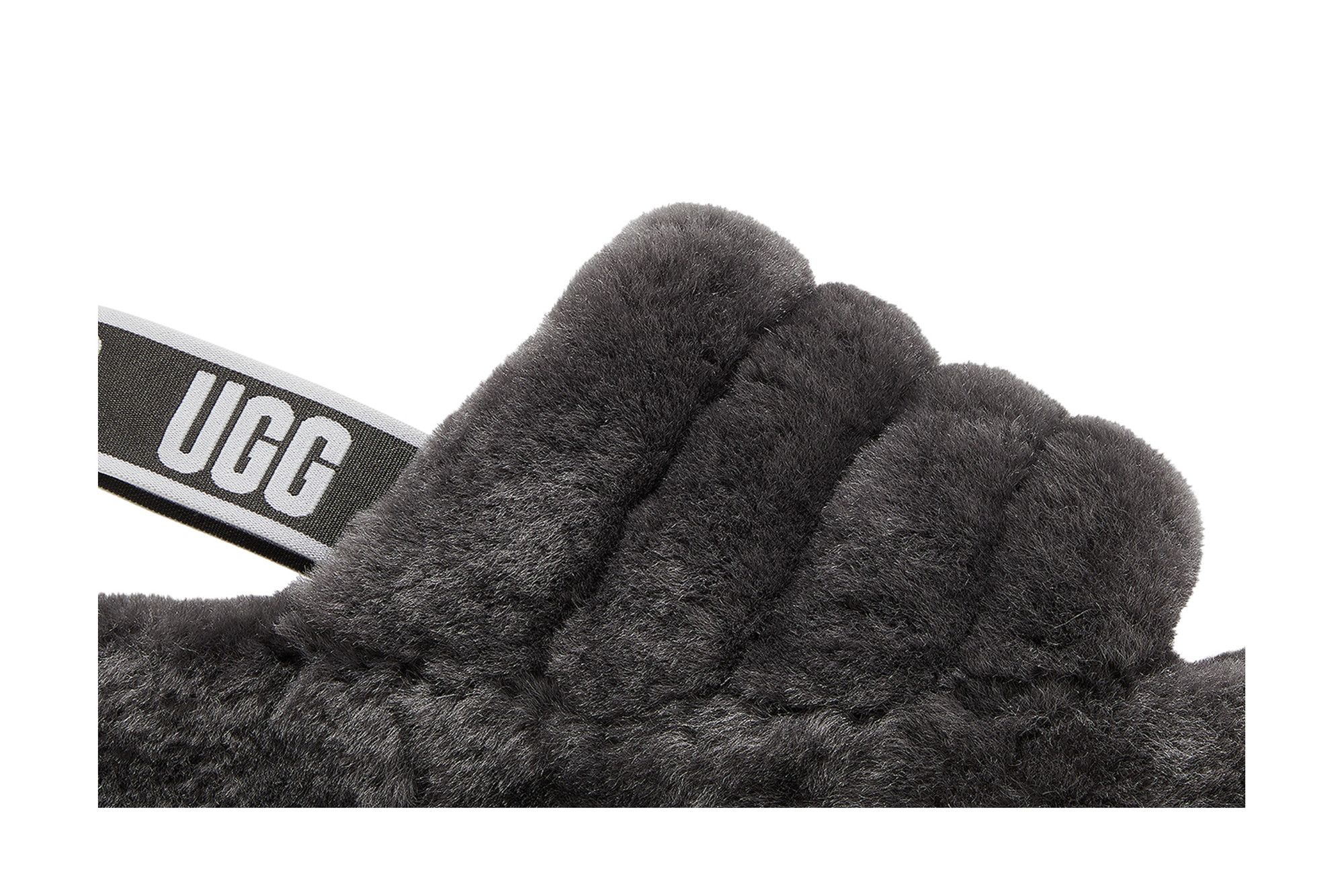 Order (W) UGG Fluff Yeah Slide Antraciet Grijs 1095119-CHRC