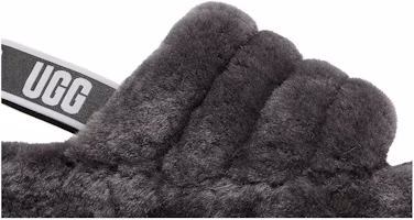 Order (女士)UGG Fluff Yeah 沙滩凉鞋 木炭灰 1095119-CHRC