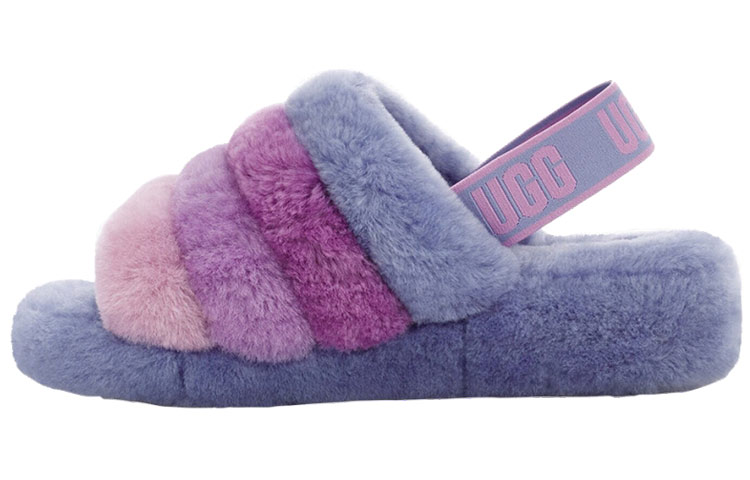 Buy (W) アグ フラッフ イヤー スライド (コーンフラワー マルチ) 1097169-CWMT