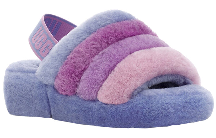 Lookbook (W) アグ フラッフ イヤー スライド (コーンフラワー マルチ) 1097169-CWMT