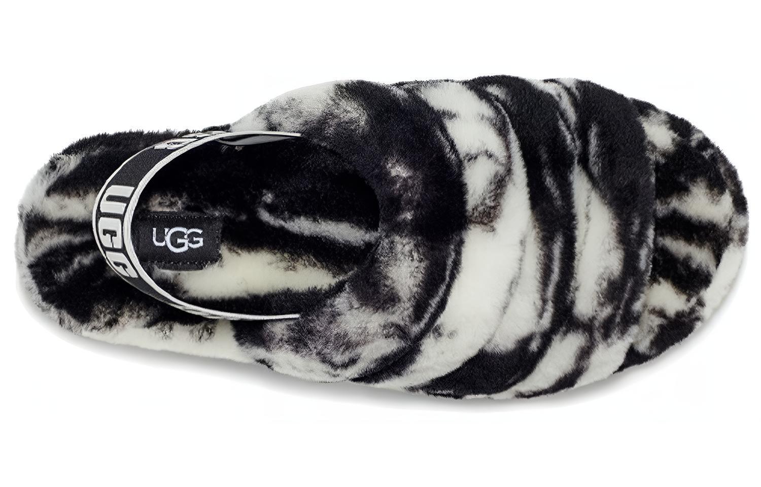 (W) UGG Fluff Yeah Slide Marble Black White 圖 4