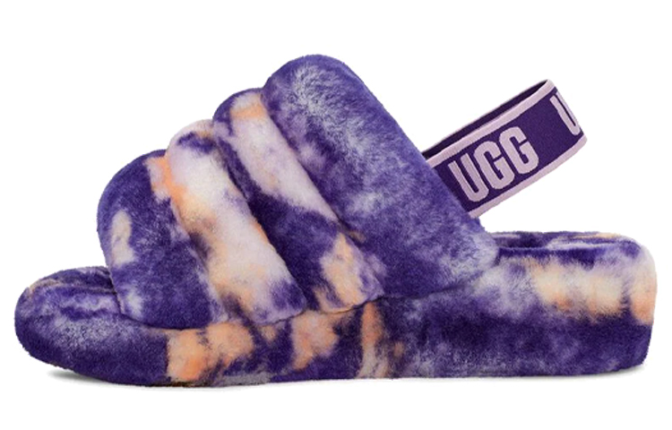 (Women) UGG Fluff Yeah Slide Marble Violet Night 1122554-VNGH