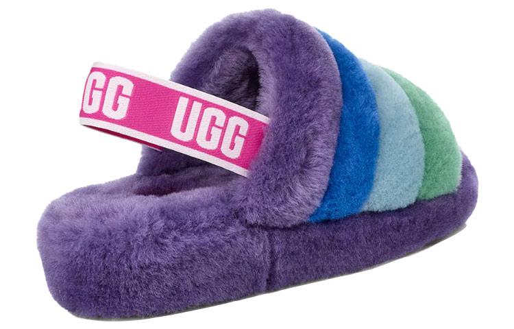 (W) UGG Fluff Yeah Slide Rainbow Slippers 圖 4