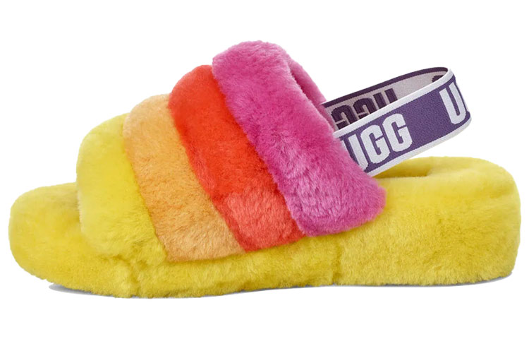 Buy (W) UGG Fluff Yeah Slide Slipper Pelangi Kuning 1097169-PRYW