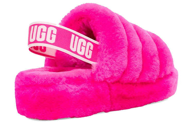 Shop (W) アグ フラッフ イヤー 厚底 スリッパ レッド 1095119-RCR