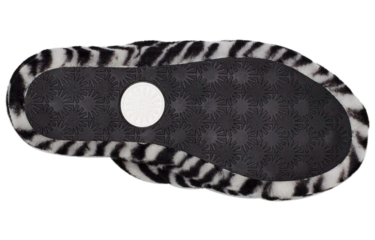 (W) UGG Fluff Yeah Zebra Slide Slipper Color 'Black White' 圖 6