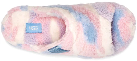 Shop UGG Fluff You 舒適一字型平跟毛茸時尚涼拖 女款 彩色