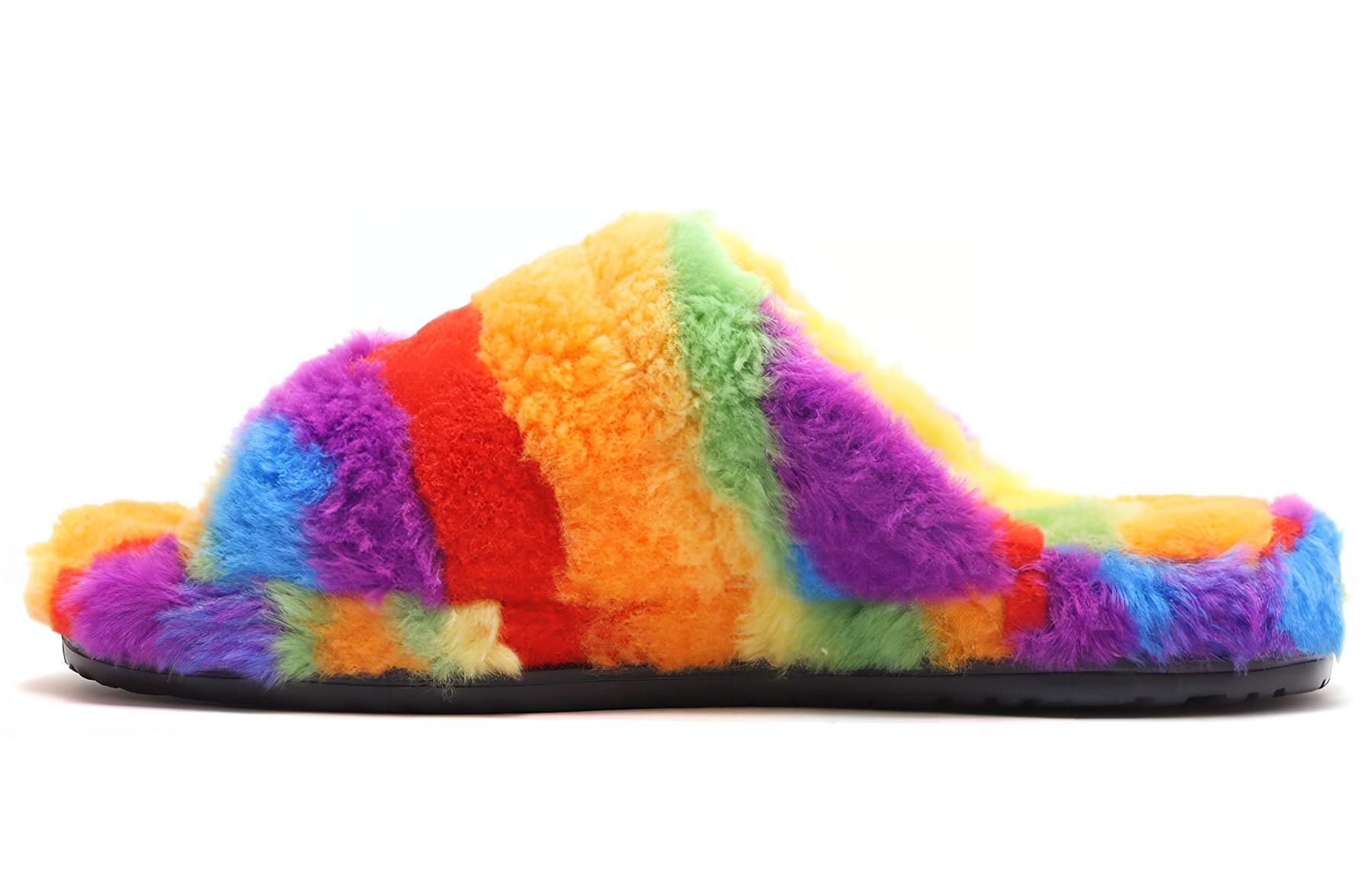 (Women) UGG Fluff You 'Rainbow Stripes' 1121616-PDRN