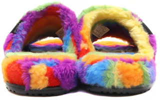 Purchase UGG Fluff You 羊毛時尚拖鞋 女款 彩虹條紋