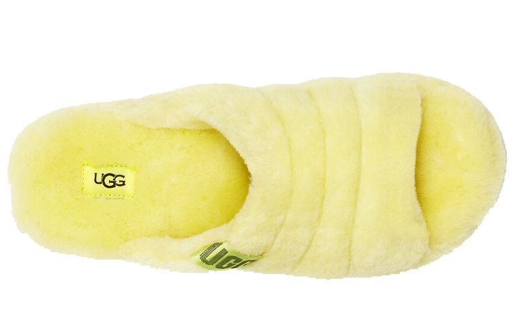 Shop (W) UGG Fluff You 'Retro Fluff Sandal Neon Hijau' 1117473-MRT