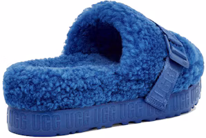 Lookbook UGG Fluffita 布料 舒適厚底 時尚涼拖 女款 寶石藍