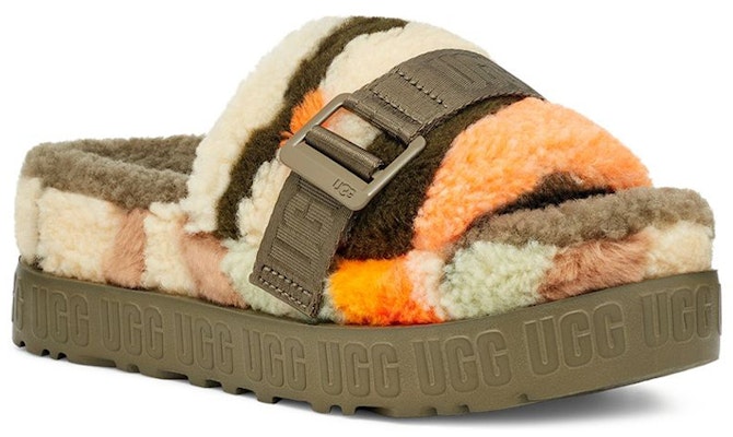 (Women) UGG Fluffita Cali Collage Slipper Olive Green 1118750-OLV Lookbook (Women) UGG Fluffita Cali Collage Slipper Olive Green 1118750-OLV