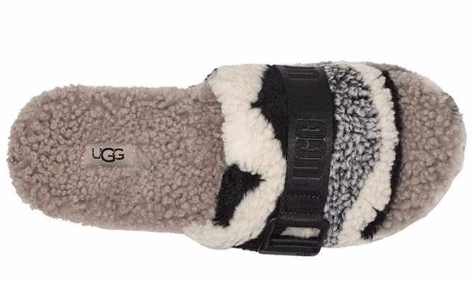 (Women) UGG Fluffita Cali Collage Slipper Beige Black 1118750-BKGY Purchase (Women) UGG Fluffita Cali Collage Slipper Beige Black 1118750-BKGY