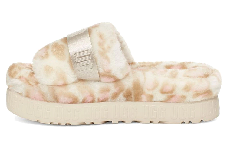 (Women) UGG Fluffita Panther Print Slide 'White' 1122556-WHT