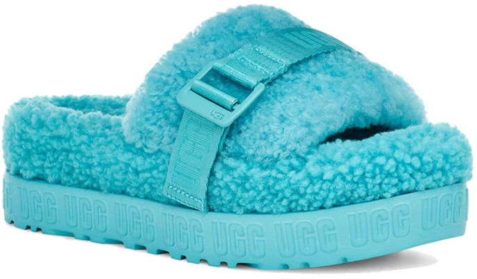 (Women) UGG Fluffita Thick Sole Blue Slippers 1113475-CRWT Lookbook (Women) UGG Fluffita Thick Sole Blue Slippers 1113475-CRWT