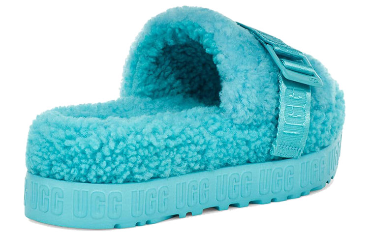 Shop (Women) UGG Fluffita Thick Sole Blue Slippers 1113475-CRWT