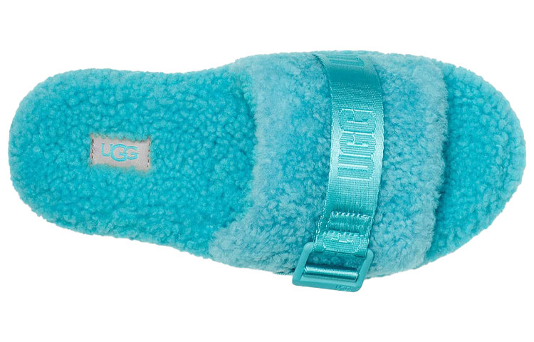 Purchase (Women) UGG Fluffita Thick Sole Blue Slippers 1113475-CRWT