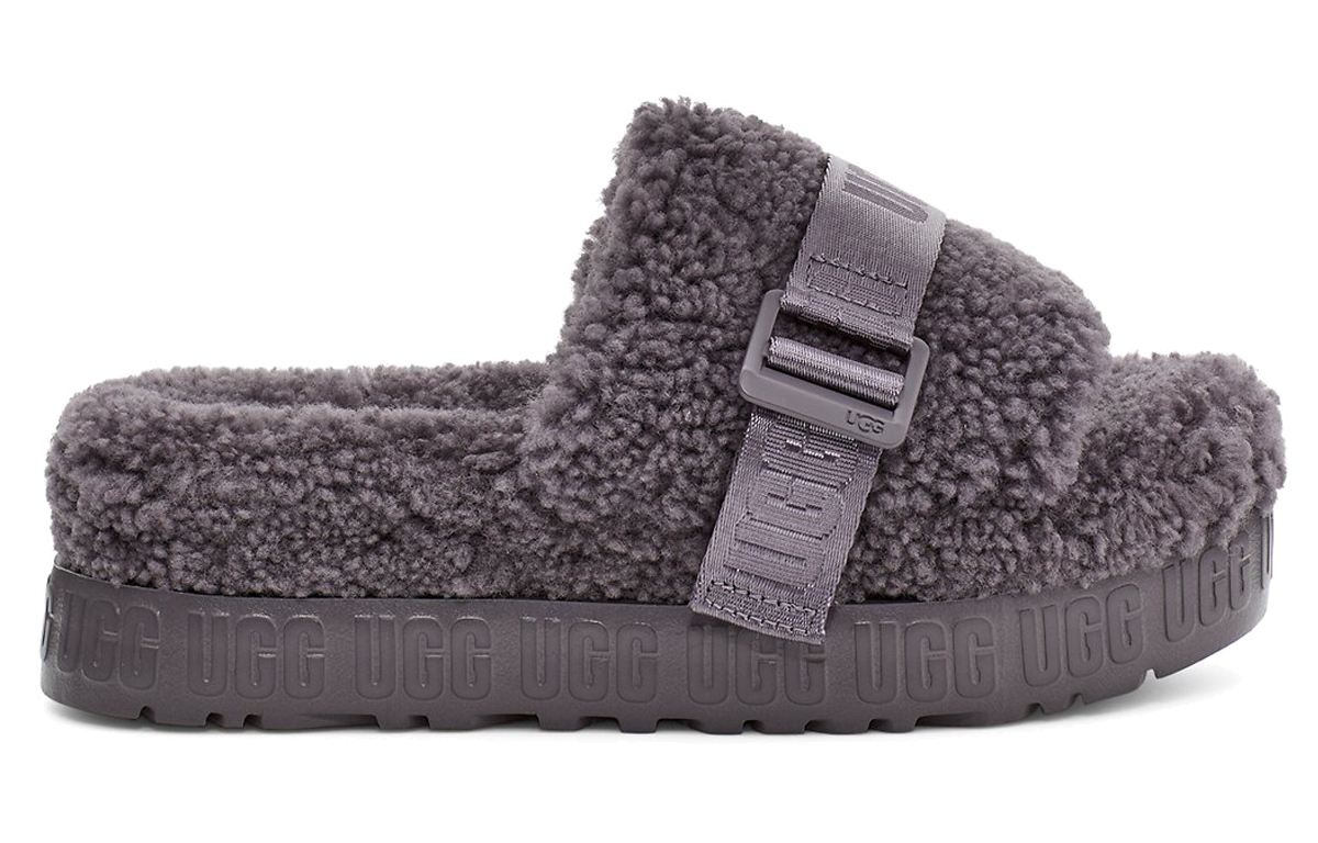 Order (Women) UGG Fluffita Thick Sole Slipper Gray 1113475-SHA