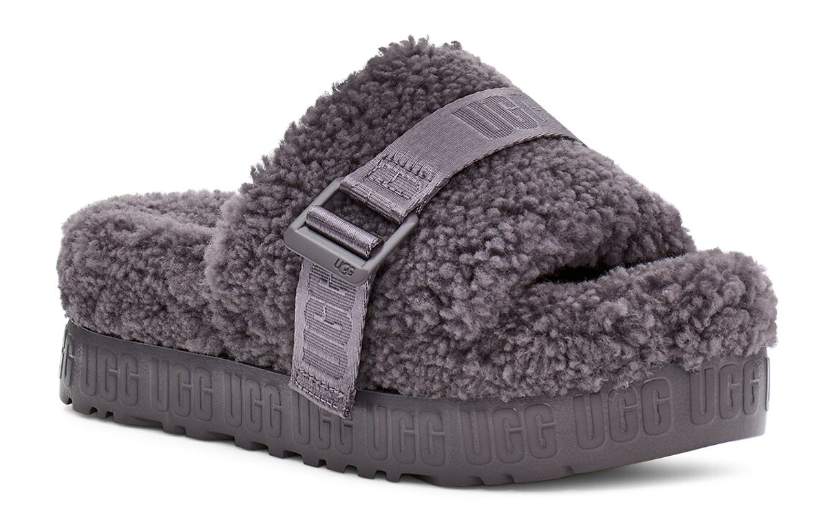 Lookbook (Women) UGG Fluffita Thick Sole Slipper Gray 1113475-SHA