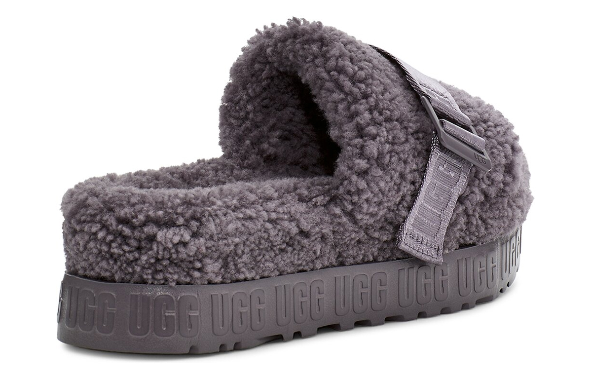 Purchase (Women) UGG Fluffita Thick Sole Slipper Gray 1113475-SHA