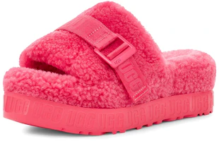 Lookbook UGG Fluffita 厚底拖鞋 女款 草莓冰沙色