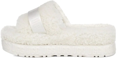(Women) UGG Fluffita Thick Sole White Slippers 1113476-WHT (Women) UGG Fluffita Thick Sole White Slippers 1113476-WHT