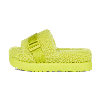 (W) UGG Fluffita Thick Sole Yellow Slippers