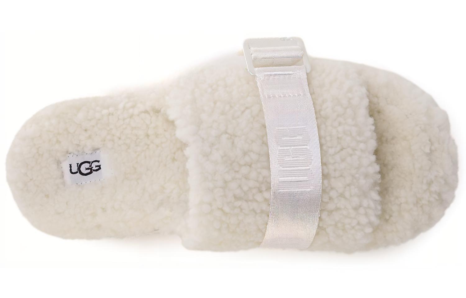 Lookbook (Women) UGG Fluffita White Slippers 1113475-WHT