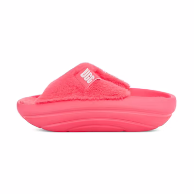 (W) UGG FoamO UGGplush Slide Super Coral