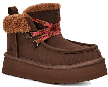 UGG Funkarra 芙卡拉 絨面 圓頭繫帶 短筒 雪地靴 女款 棕色 Lookbook UGG Funkarra 芙卡拉 絨面 圓頭繫帶 短筒 雪地靴 女款 棕色