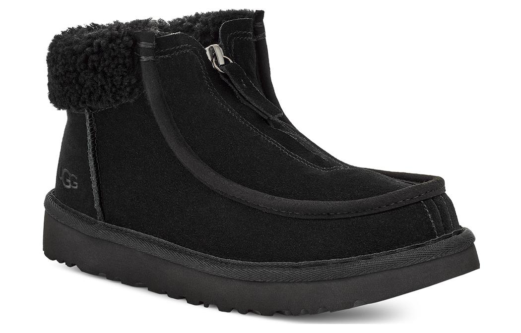 Order (W) UGG Funkarra Suede Bulu Kolar Zip 'Hitam' 1143955-BLK