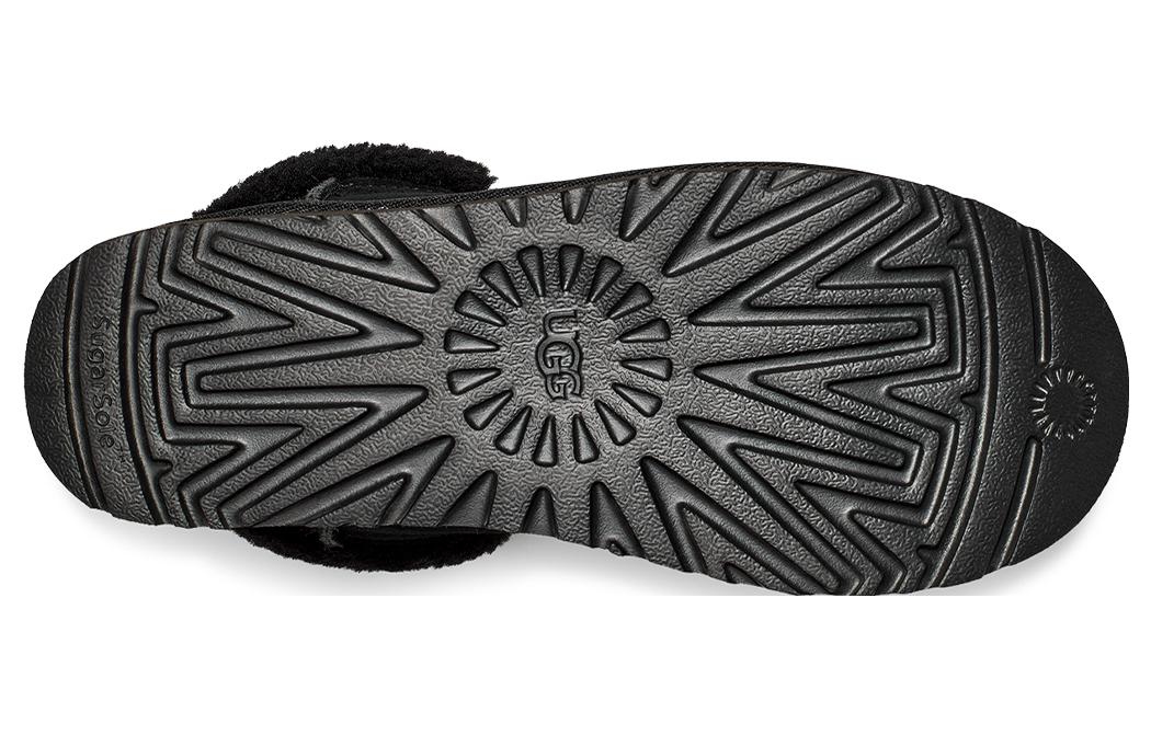 Shop (W) UGG Funkarra Suede Bulu Kolar Zip 'Hitam' 1143955-BLK