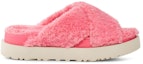 Order (W) UGG Fuzz Sugar Cross 'Pink Jasmine' - Kasut Silang Berbulu Warna Pink Jasmine. 1135131-PJSM