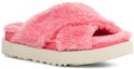 Lookbook (W) UGG Fuzz Sugar Cross 'Pink Jasmine' - Kasut Silang Berbulu Warna Pink Jasmine. 1135131-PJSM