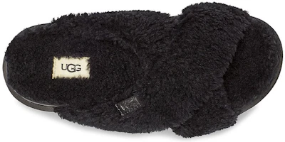 Purchase (Women) UGG Fuzz Sugar Cross Slide 'Black' 1120860-BLK