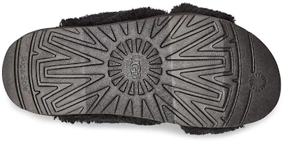 Details for (Women) UGG Fuzz Sugar Cross Slide 'Black' 1120860-BLK